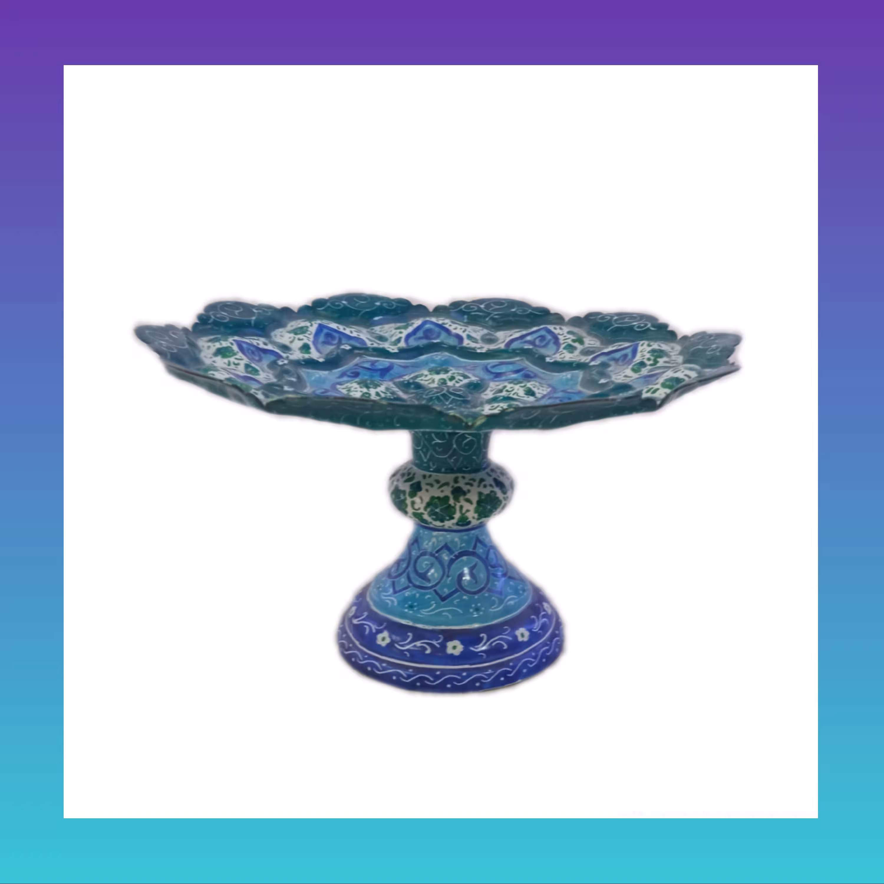 شیرینی خوری بشقابی پایه دار  