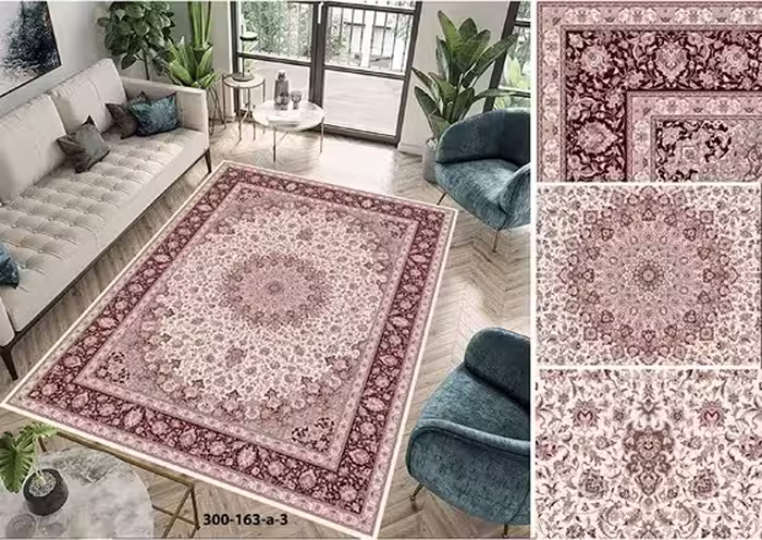 روفرشی کشدار مخمل شانل ترک(کشدوزی شده)-کد طرح 721