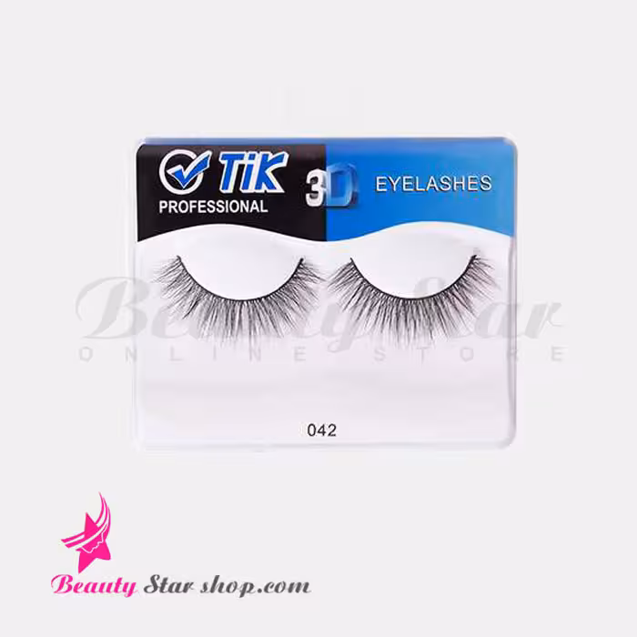 مژه مصنوعی سه بعدی جلد آبی تیک مدل 042