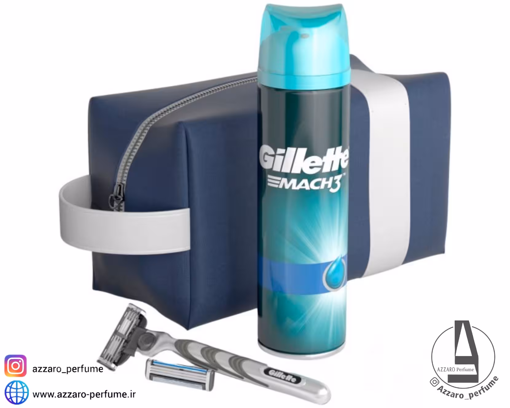 ست 3 عددی ژیلت (خودتراش به همراه تیغ،یدک اضاف،ژل ریش)