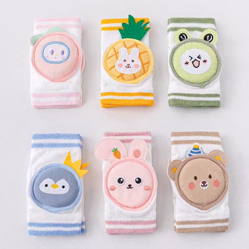 زانوبند کد  130 Baby Kneepad نخی محافظ دار نوزاد طرح حیوانات