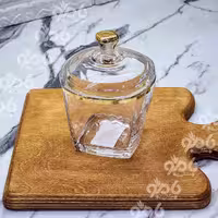 قندان استرلینگ وارداتی قطر 10 سانتی‌متر لب طلایی