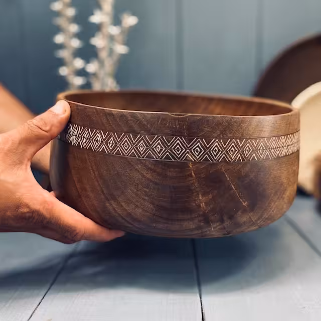 کاسه چوبی دکوری کد 0182