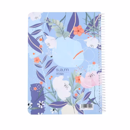 دفتر 100 برگ سیمی با پرفراژ و جداکننده s.a.m طرح 7