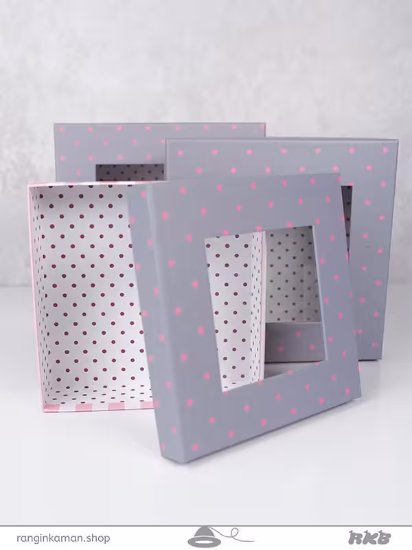 جعبه کادو مربع طلقی ( 3 سایز )  Talaki square gift box