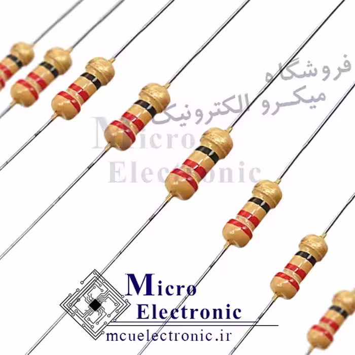 مقاومت 22 اهم 1/4 وات بسته ی 50 عددی
