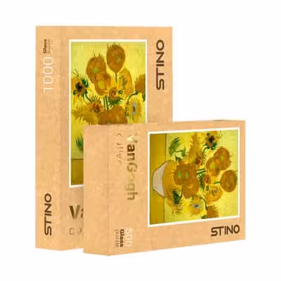 پازل شیشه ای استینو 1000 تکه طرح ونگوگ (کد 12107)،(باجعبه)