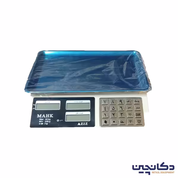 ترازو 40 کیلویی محک 6 رقم کیبورد استیل