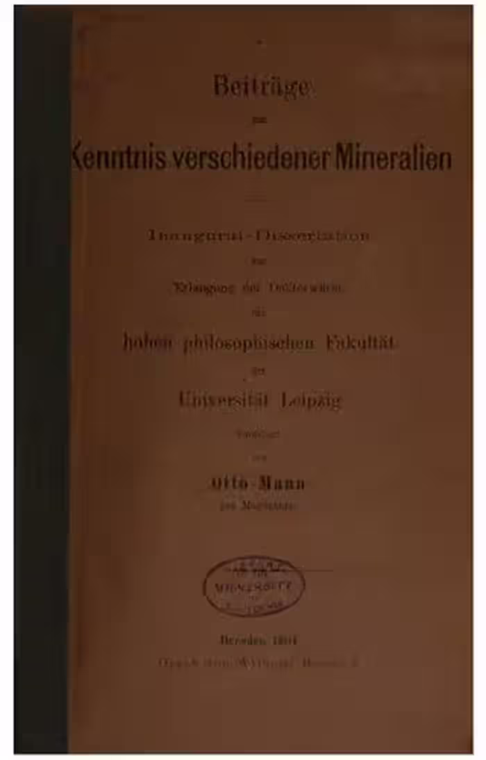 خرید و دانلود نسخه کامل کتاب Beiträge zur Kenntnis verschiedener Mineralien