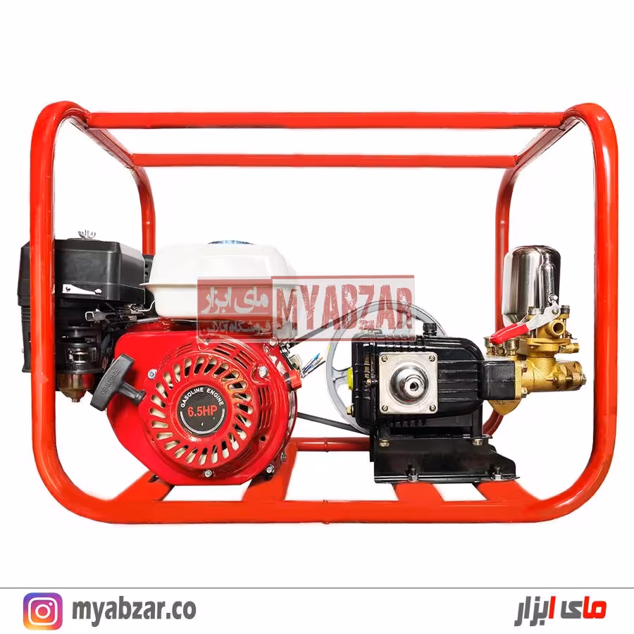 سمپاش زنبه ای موتور طرح هوندا 6.5 با پمپ 45 بار مشکی طرح رینو