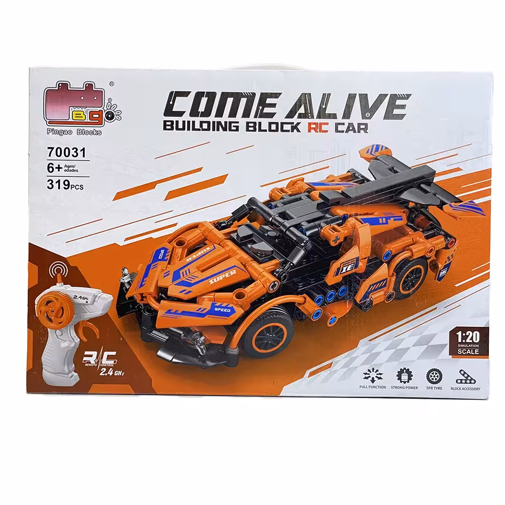 لگو ماشین لامبورگینی نارنجی کنترلی 319 قطعه مقیاس 1/20 کد NO.70031