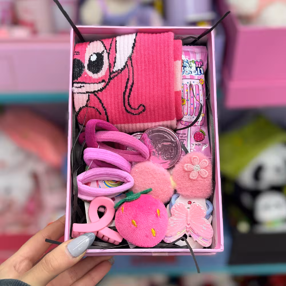 باکس هدیه صورتی مینی