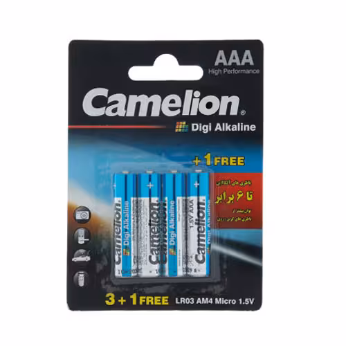 باتری نیم قلم دیجی آلکالاین 4 عددی کملیون مدل Camelion Digi Alkaline