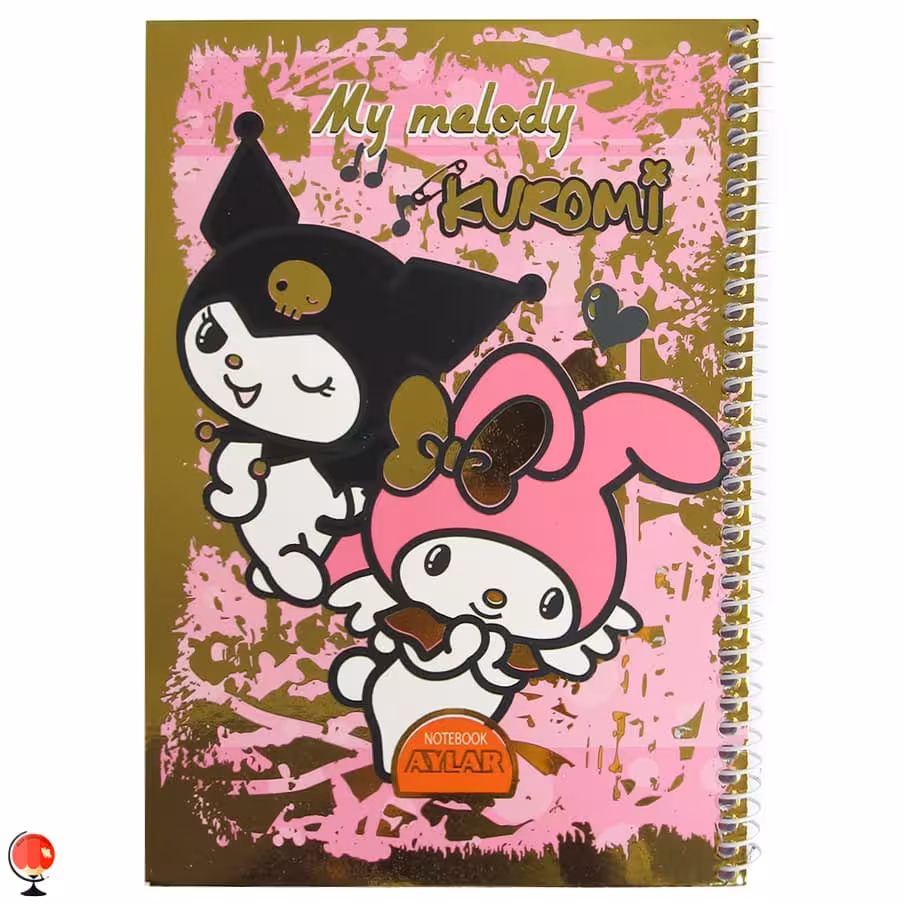 دفتر مشق 50 برگ سیمی طرح کرومی صورتی آیلار