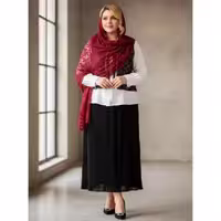 سه تیکه شومیز دامن و جلیقه دلین