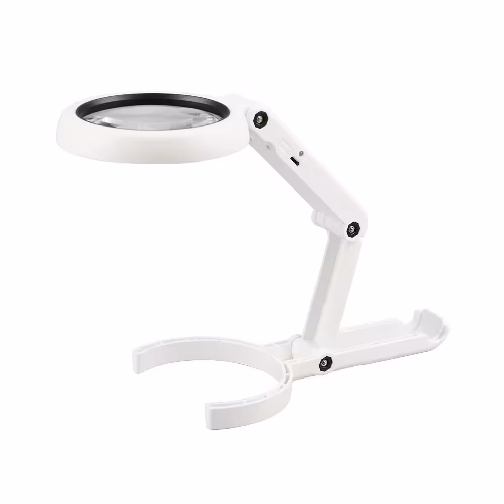 ذره بین رومیزی و دستی 2 حالته چراغ دار FS75RC
