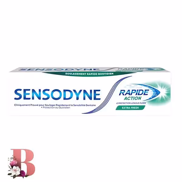 خمیر دندان سنسوداین rapid action مدل اکترا فرش حجم 75میلی لیتر | Sensodyn Rapid Action Extra Fresh ToothPaste 75ml