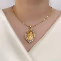پلاک ورساچه کپی طلا زنانه نقره کد 20465