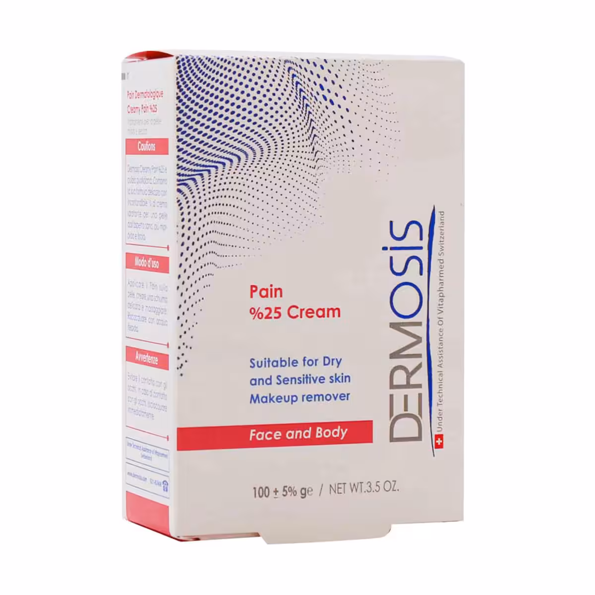 پن کرمی 25 درصد درموسیس 100 گرم _ Dermosis Pain 25 Percent Cream Face and Body 100g _درموسیس