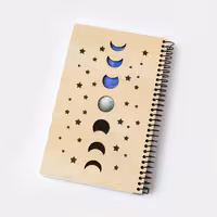 دفتر خط دار چوبی ماه ایمان (iman)