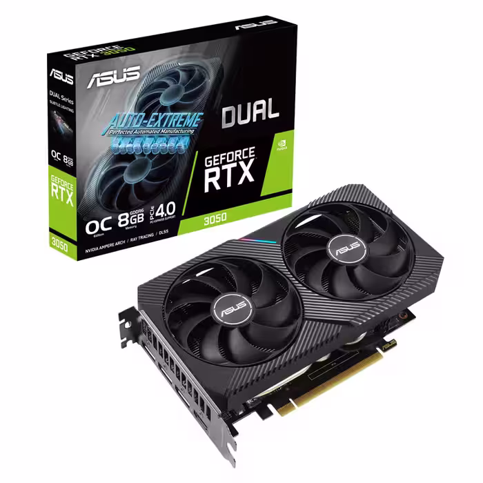 کارت گرافیک ایسوس سری Dual مدل GeForce RTX 3050 OC با ظرفیت 8 گیگابایت