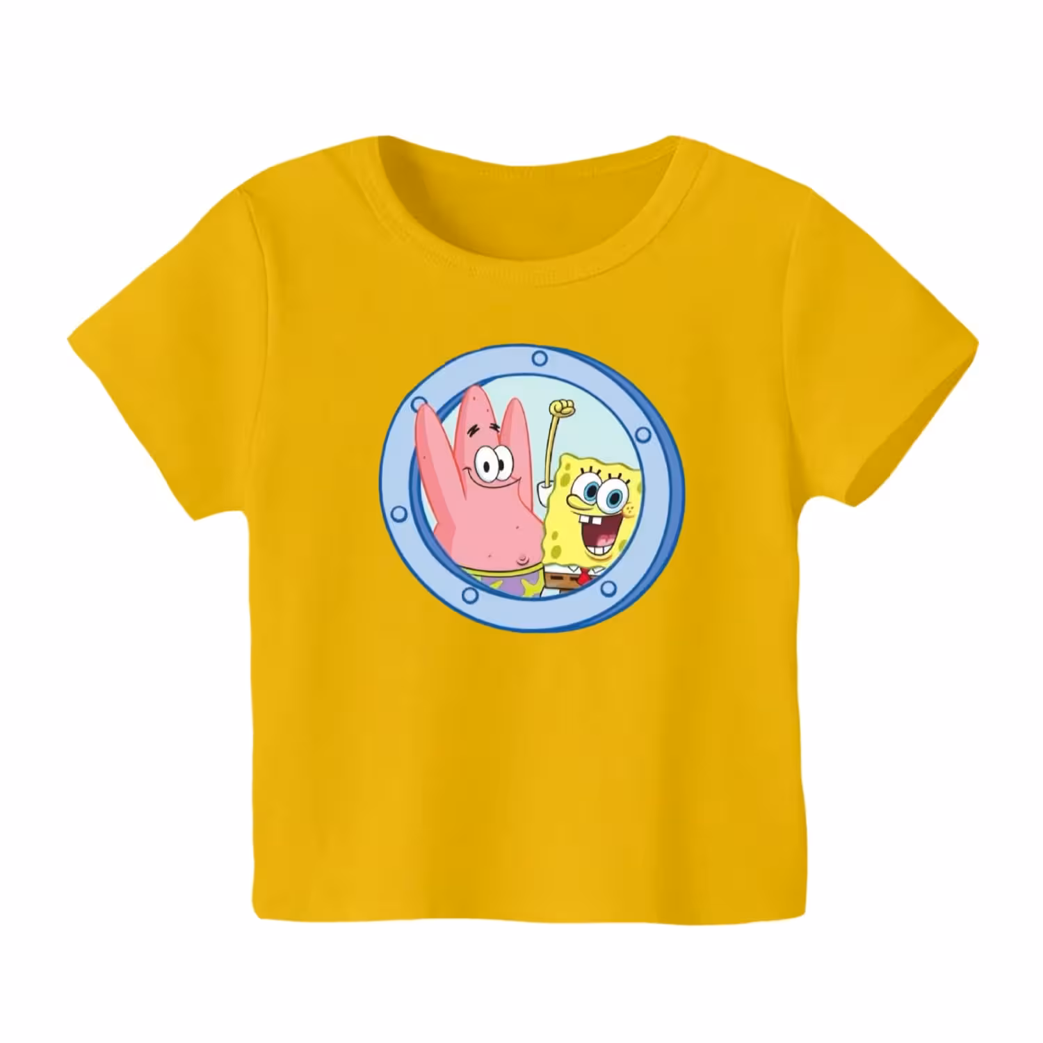 تی شرت آستین کوتاه بچگانه مدل باب اسفنجی کد 11 رنگ زرد