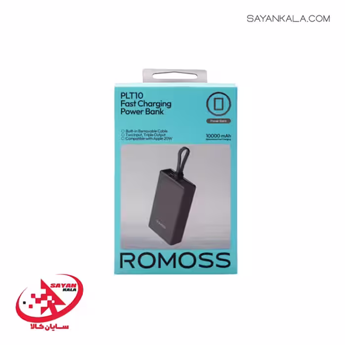 پاور بانک روموس مدل POWER BANK ROMOSS PLT10-172 LCD 10000mAH 22.5W BLACK