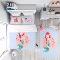 سرویس روتختی طرح پری دریایی کوچولو یک نفره کد A1770