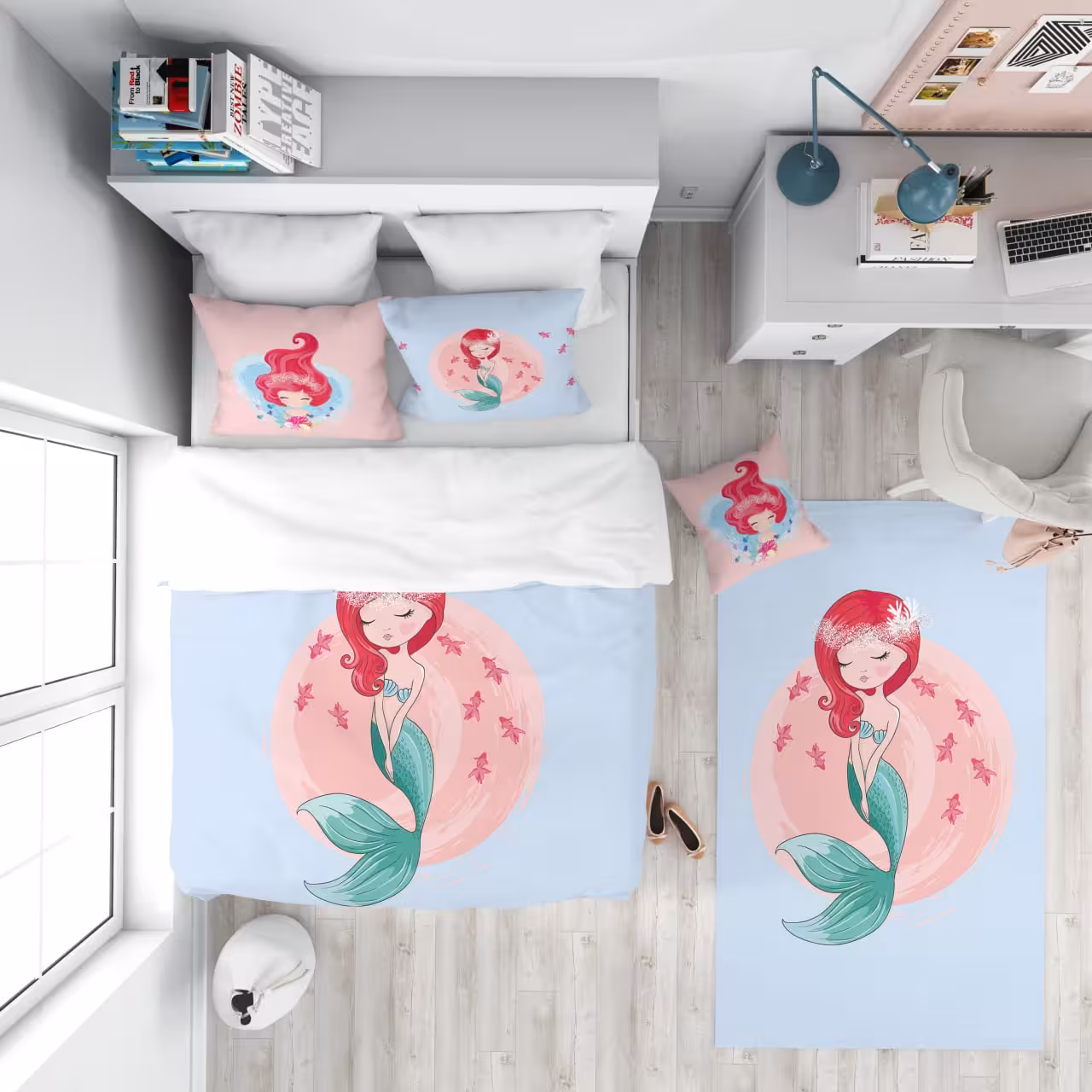 سرویس روتختی طرح پری دریایی کوچولو یک نفره کد A1770