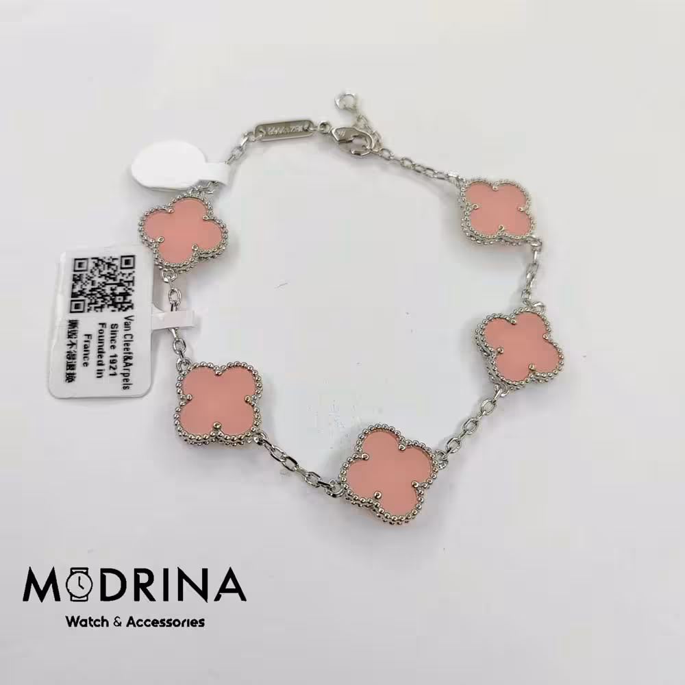 دستبند استیل ون کلیف صورتی