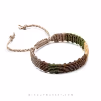 دستبند دوستی مدل حصیری پهن