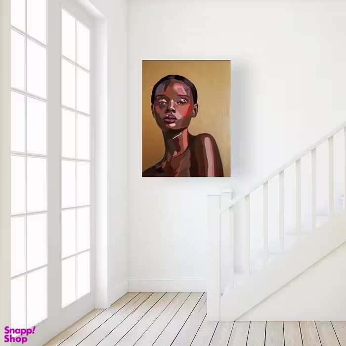 تابلو نقاشی انتزاعی پرتره مدل آفتاب سایز ۶۰×۸۰ سانتی متر