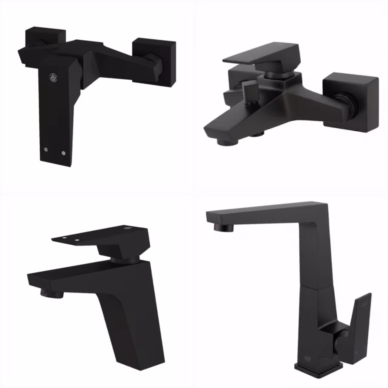 ست چهار تکه شیرالات کسری مدل کنکورد مشکی