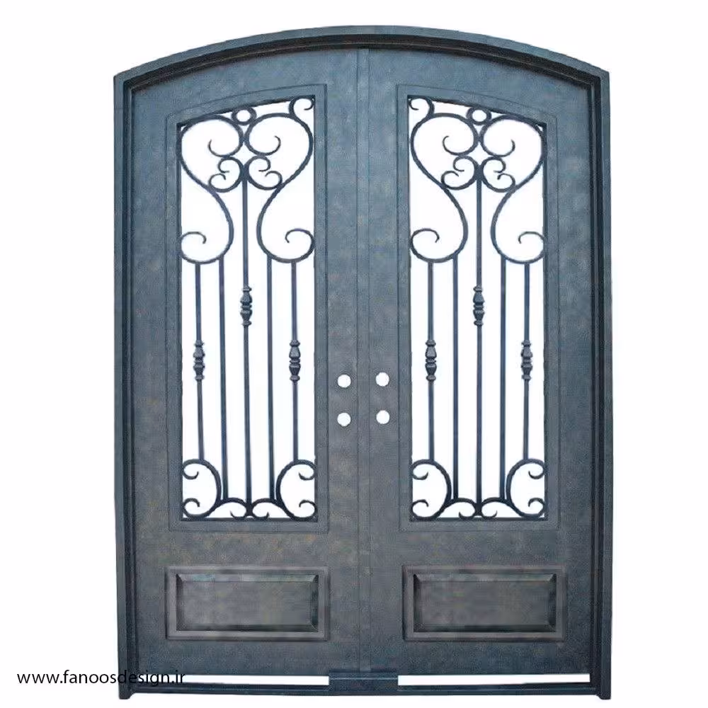 درب فلزی پارکینگ دو لنگه کد 1413