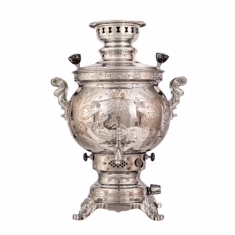 سماور گازی طاووس کد 2-117 گنجایش 6 لیتر