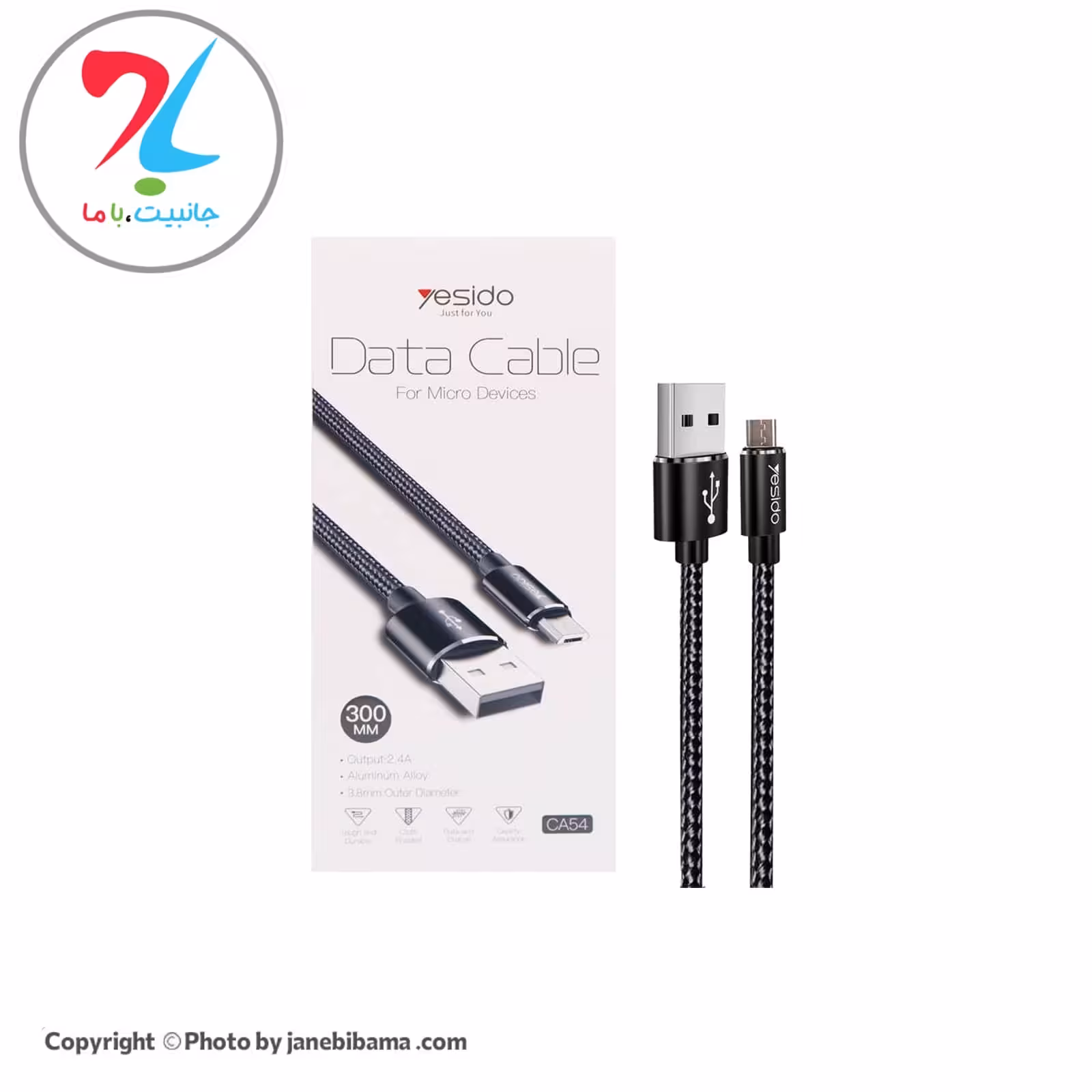 کابل میکرو یو اس بی یسیدو Yesido CA54 2.4A 30cm - مشکی