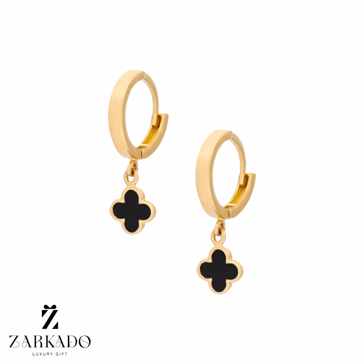گوشواره حلقه ای طلا ونکلیف کد E16844