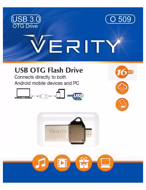 فلش مموری OTG وریتی مدل O509 ظرفیت 16 گیگابایت