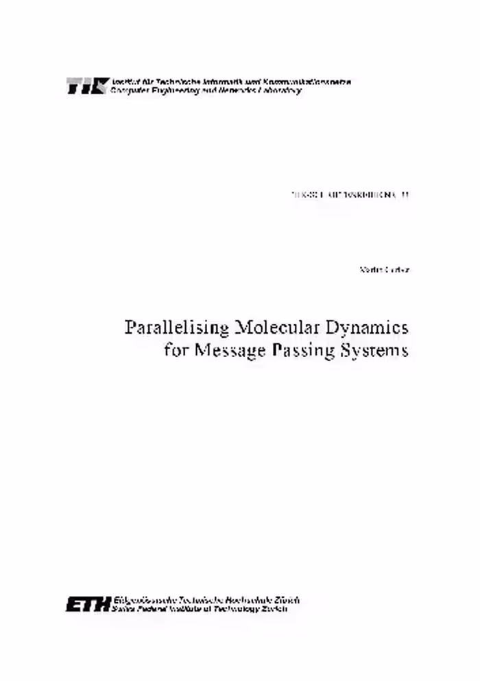 خرید و دانلود نسخه کامل کتاب Parallelising Molecular Dynamics for Message Passing Systems (Berichte Aus Der Informatik)