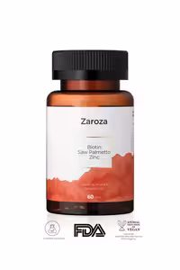 قرص ویتامینه ریزش مو (روی بیوتین پالمتتو) ZAROZA - بسته 60 عددی