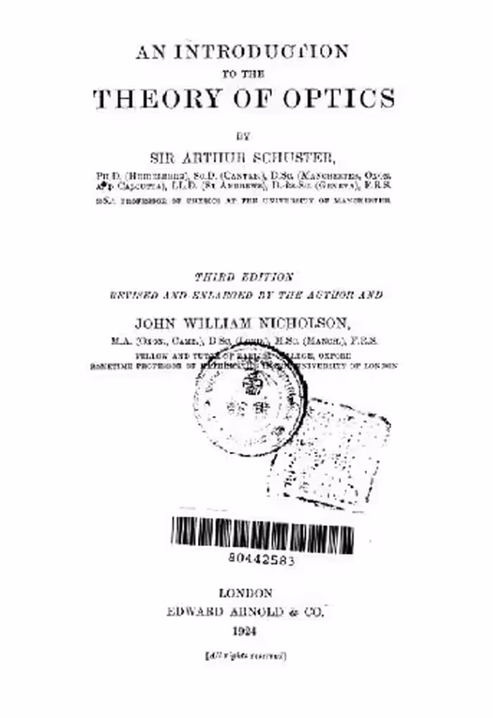 خرید و دانلود نسخه کامل کتاب An Introduction to the Theory of Optics (2007)(en)(356s)