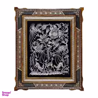 تابلو قلمزنی گل و مرغ کد 407