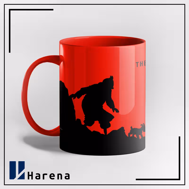 ماگ تمام رنگی عصای شاه اتوکار قرمز