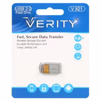Verity V821 USB2.0 Flash Memory – 64GB نقره ای
