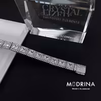 دستبند تنیسی کریستال مربعی سواروسکی Swarovski