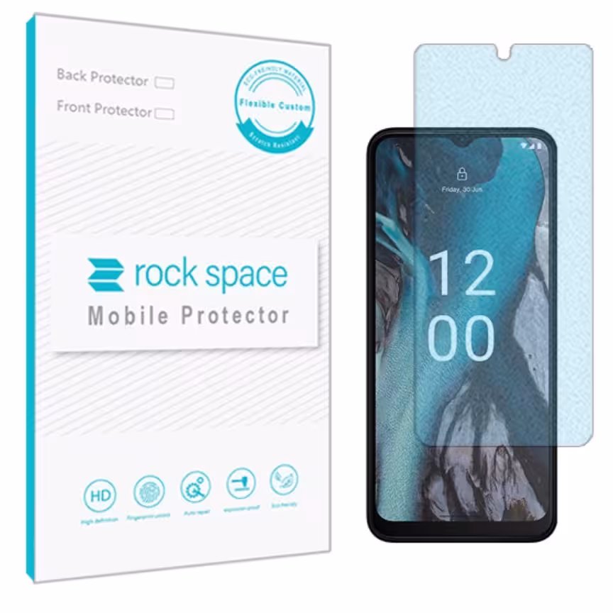  گلس نانو مات بلوکات (ضد اشعه آبی) و ضد ضربه نوکیا c22 برند راک اسپیس 