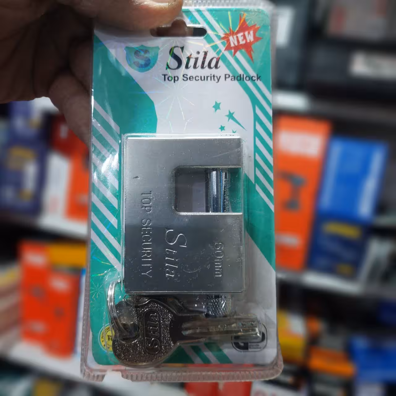 قفل کتابی استیلا سایز 60 مدل کلید ناودانی