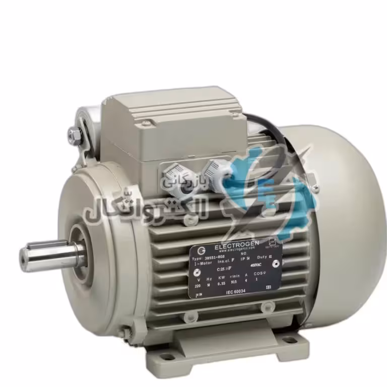 الکتروموتور تک فاز کلاج دار آلومینیومی 3000 دور الکتروژن CRS-1.5hp B3-80