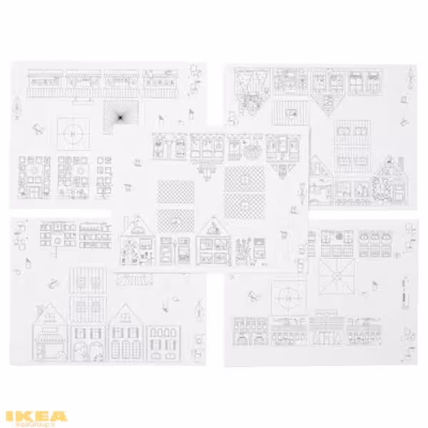 ماکت شهرک مقوایی 10 عددی مدل MÅLA | برند ایکیا | ارسال 15 الی 20 روز کاری