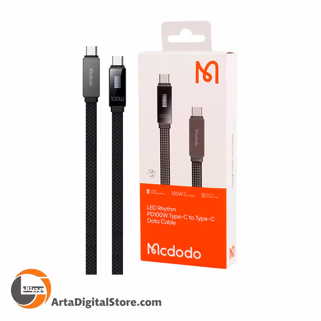 کابل تایپ سی Mcdodo CA-447 Type-C To Type-C 100W طول 1.2M
